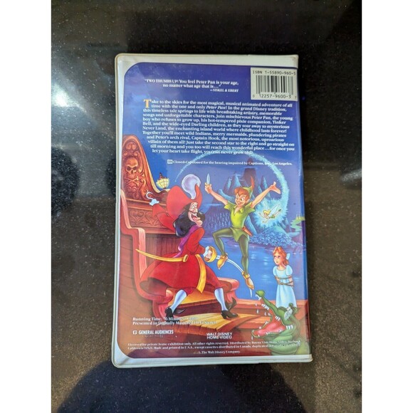 WALT DISNEY PETER PAN BLACK DIAMOND 1990  VHS CLAMSHELL - Picture 3 of 12